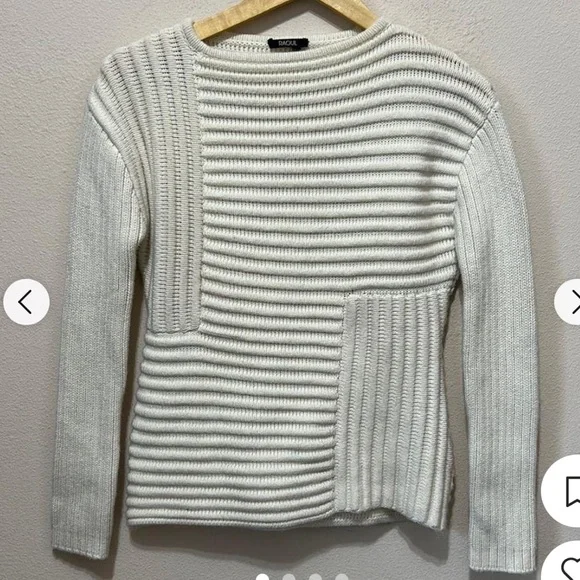 RAOUL Cream Ribbed Sweater - Picture 1 of 5